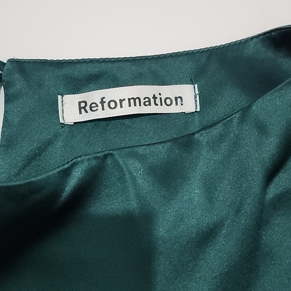 Reformation Cassis Silk Faux Wrap Dress - Picture 7 of 13